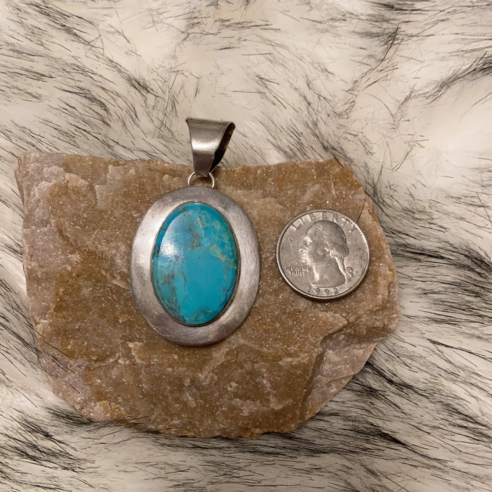 Turquoise & Sterling Silver Pendant